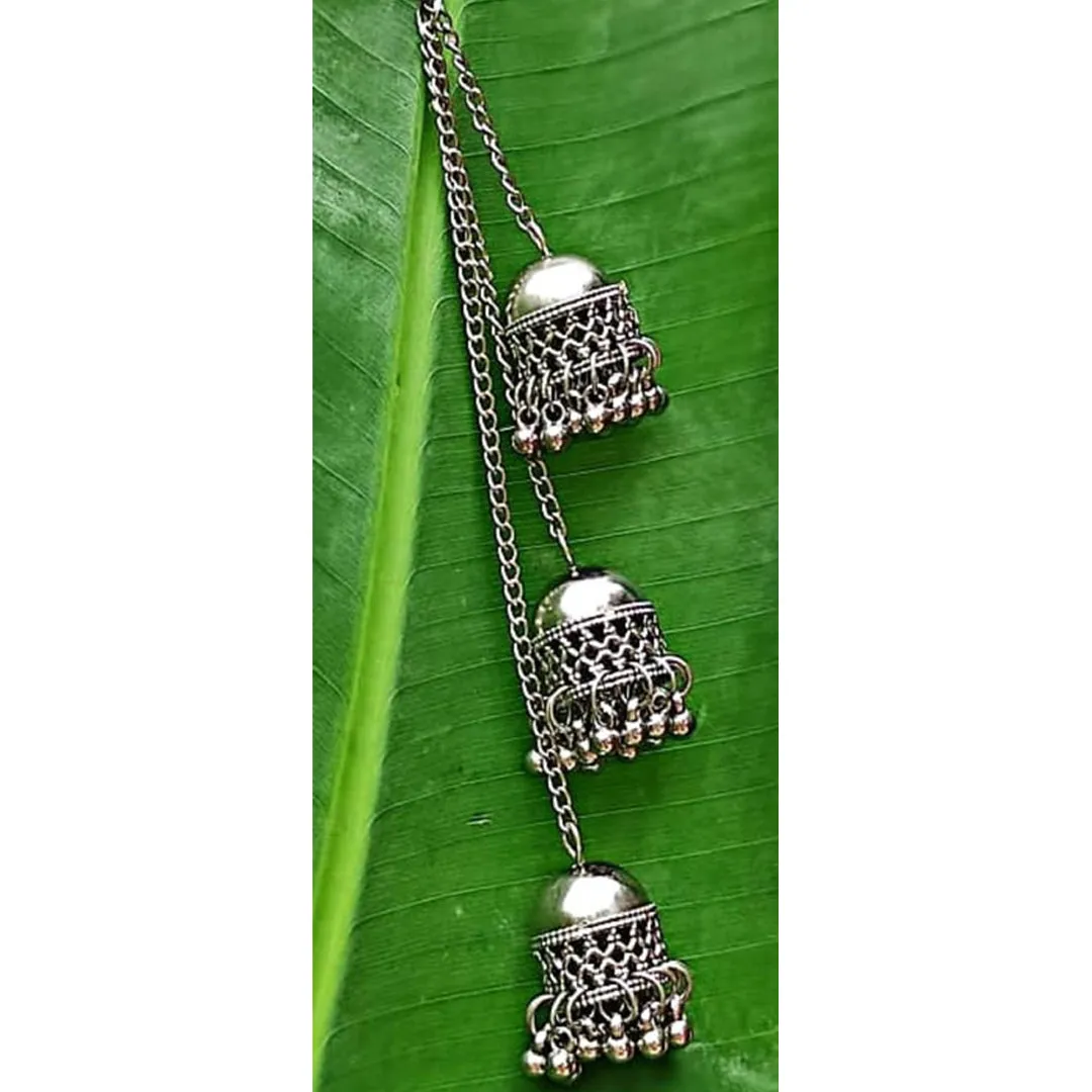 Combo of 2 Chandbali and Multicolor Ghungroo Earrings