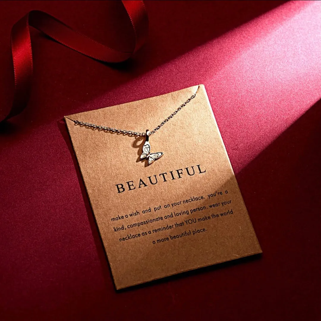 Combo Of 2 Double Circle Ring and Butterfly Pendant
