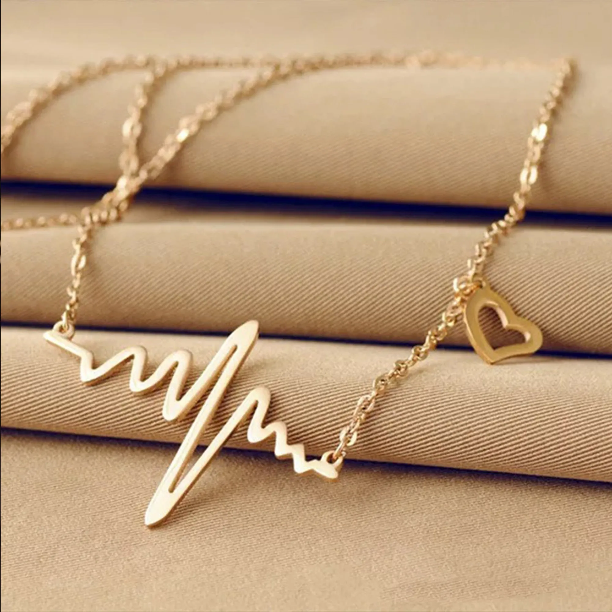 Combo Of 2 Heartbeat and Lock Heart Pendant