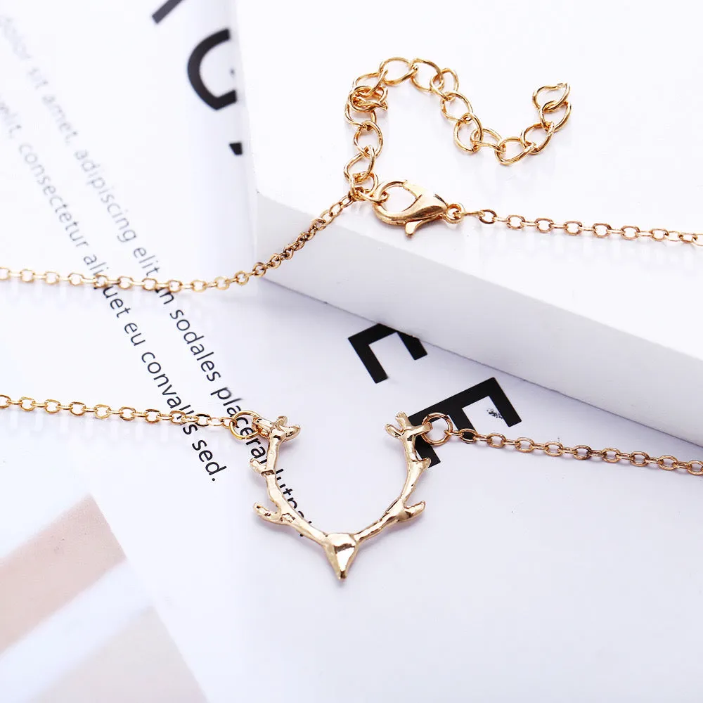 Combo Of 2 Heartbeat and Reindeer Animal Horn Pendant