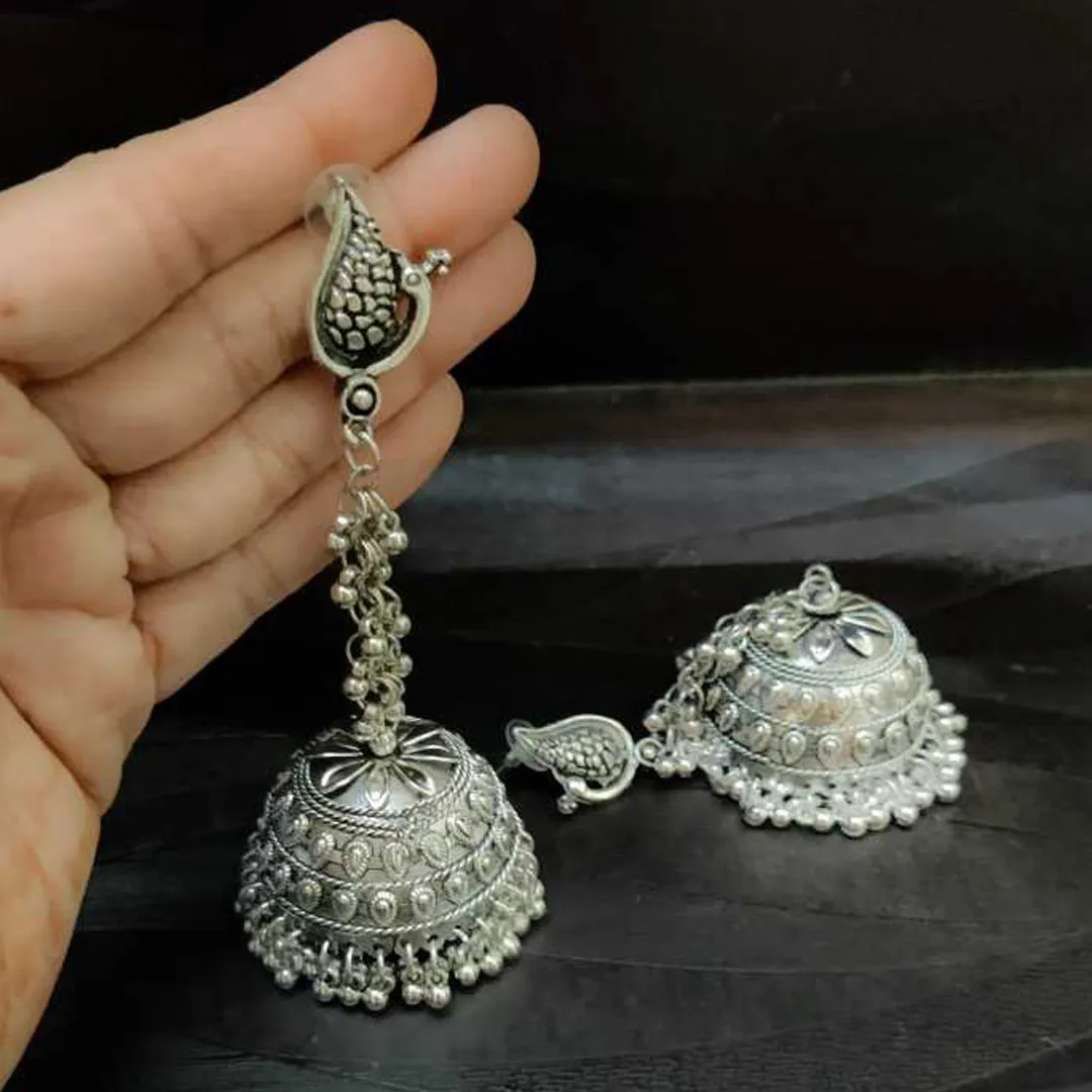 Combo of 2 Mirror and Peacock Jhumka