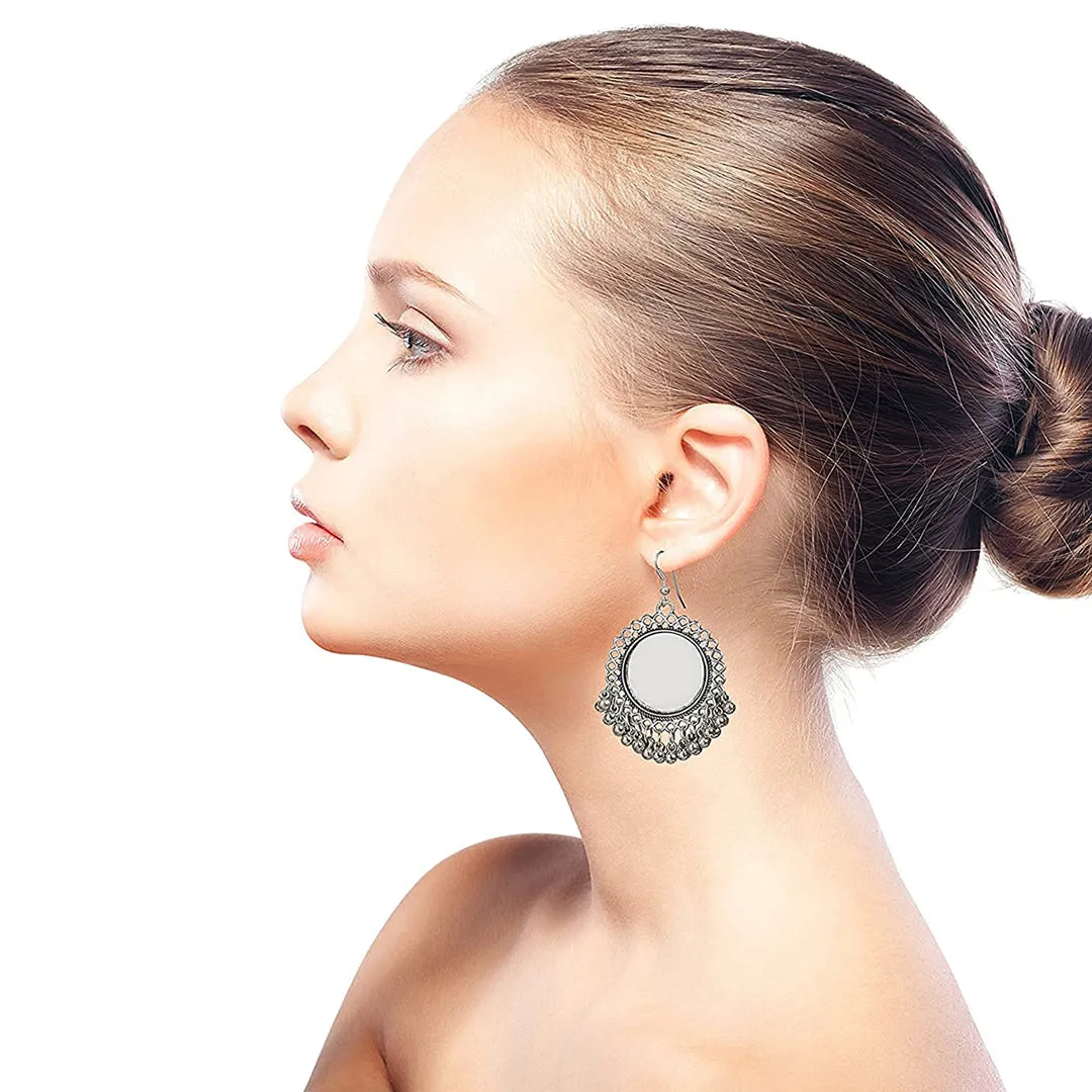 Combo of 2 Mirror and Peacock Jhumka
