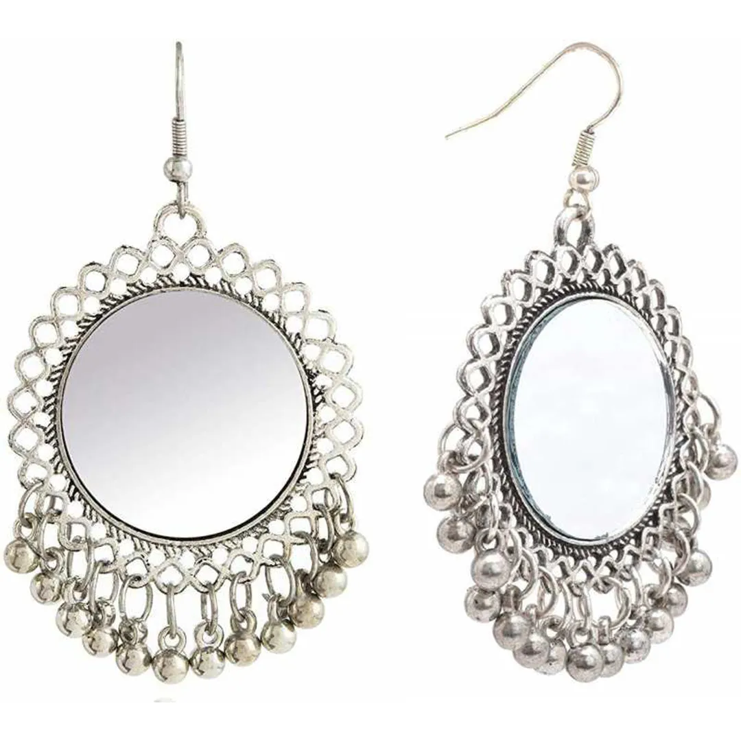 Combo of 2 Mirror and Peacock Jhumka