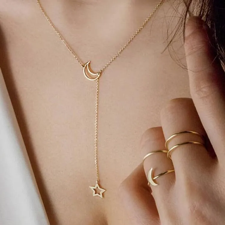 Combo Of 2 Moon Dropping Star and Reindeer Horn Pendant