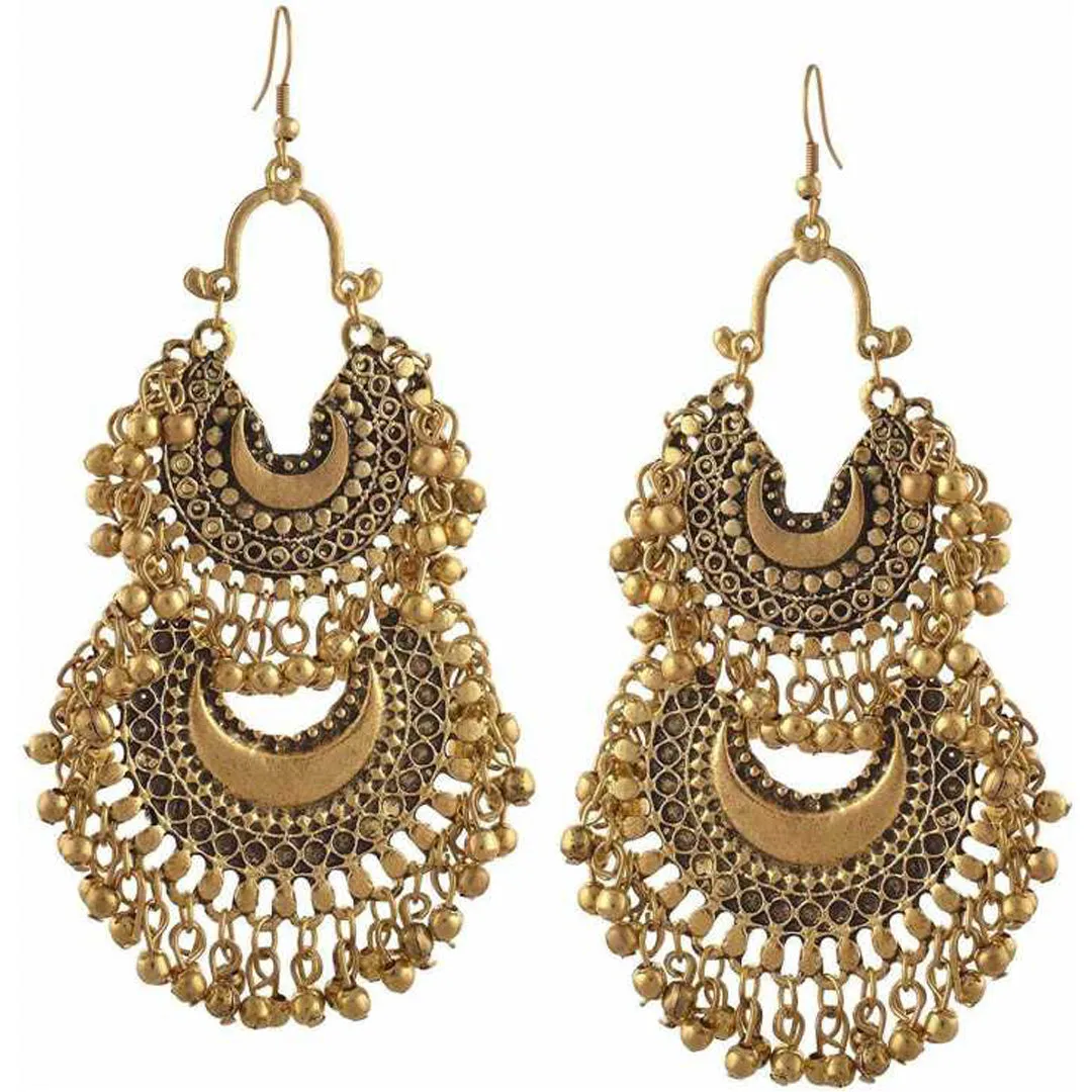 Combo of 2 Pearl stud and Layer Chandbali Earrings