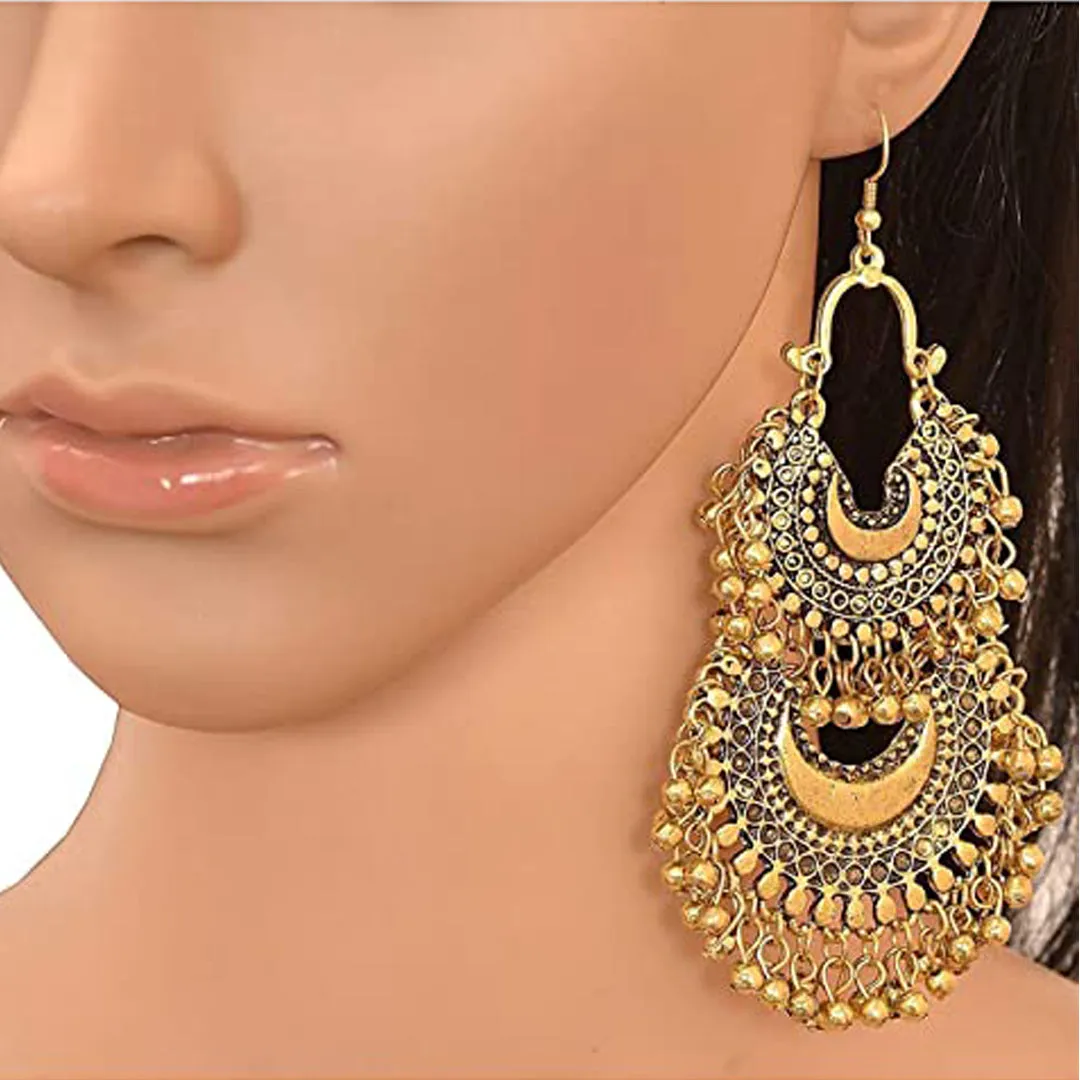 Combo of 2 Pearl stud and Layer Chandbali Earrings
