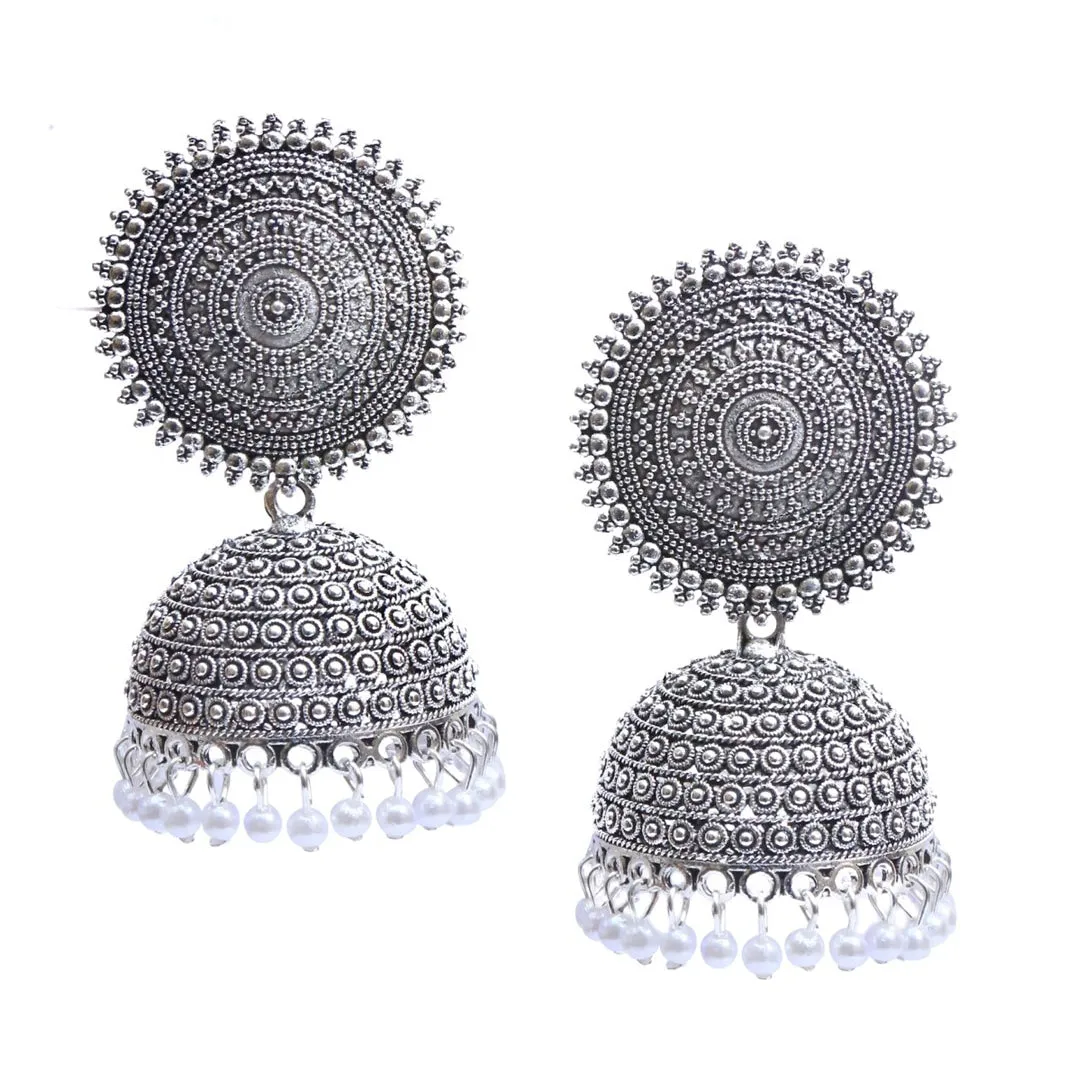Combo of 2 Pearl stud and Layer Chandbali Earrings