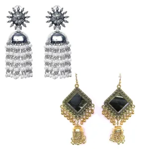 Combo of 2 Square Mirror Jhumki