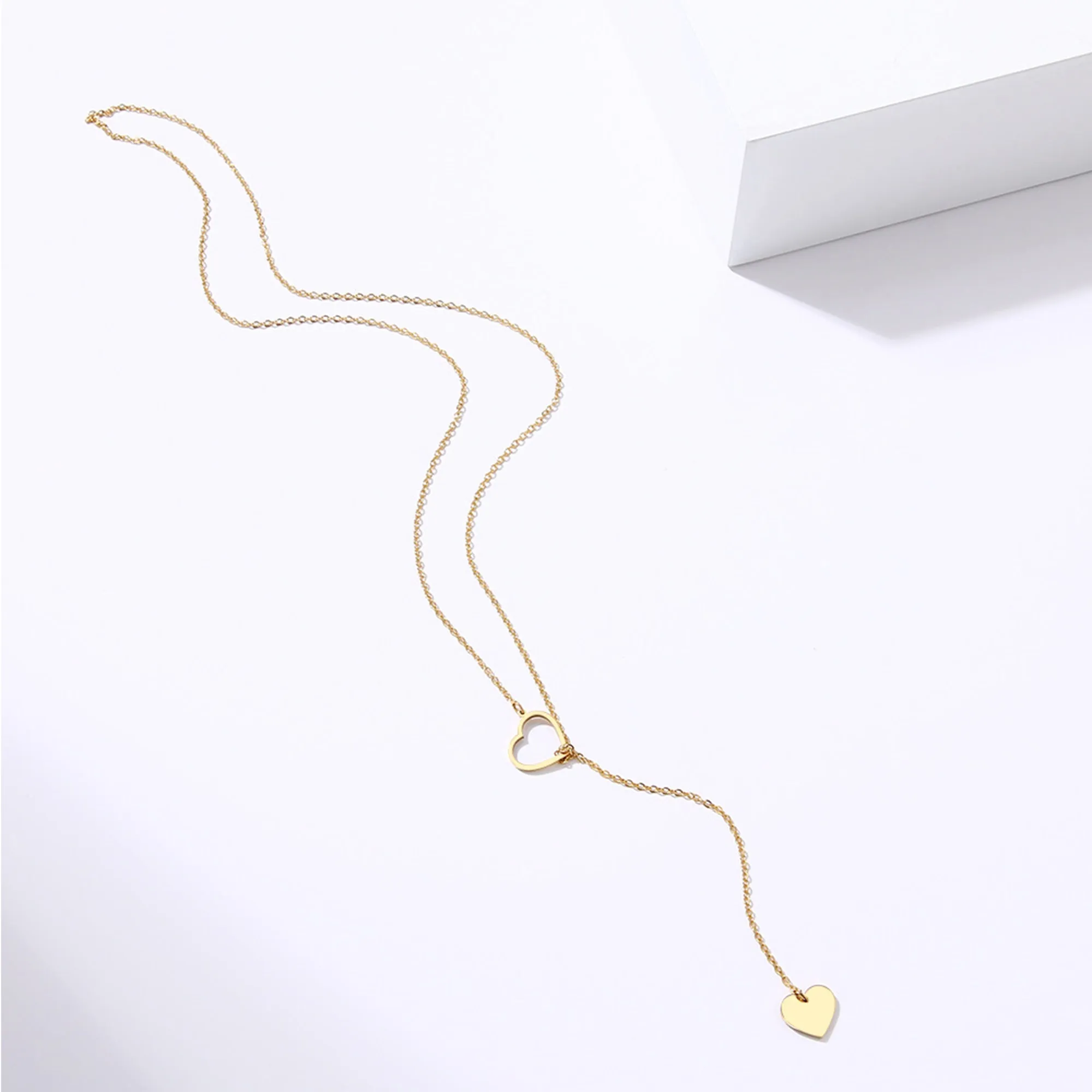 Combo Of 2 Y-Shaped Heart and Moon Dropping Pendant