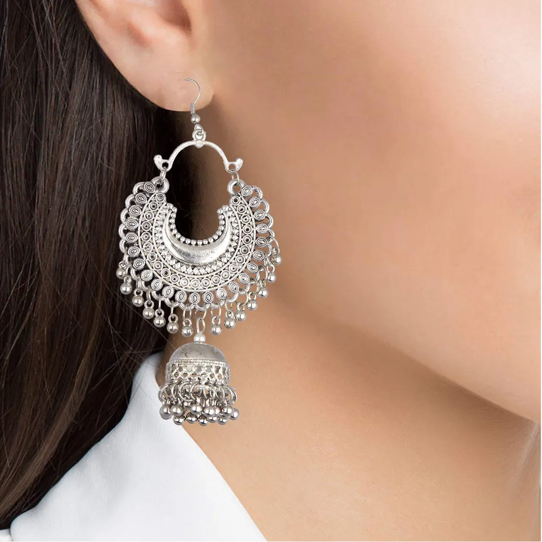 Combo of 4 Classic Golden and Silver Layered Jhumki