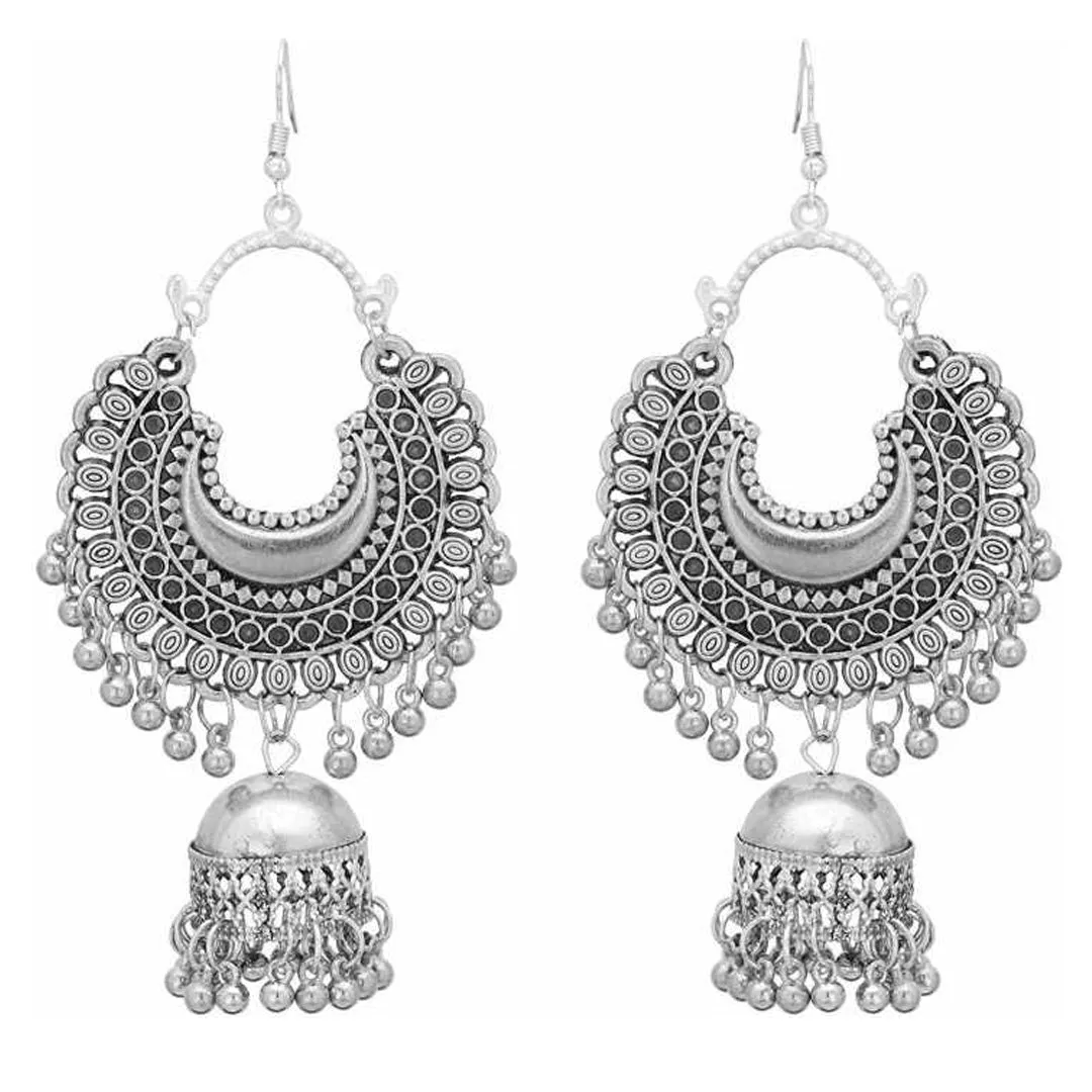 Combo of 4 Oxidized Layered Beads Jhumki