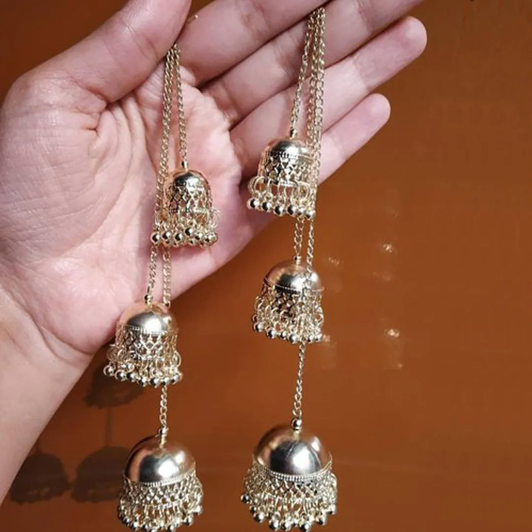 Combo of 4 Oxidized Silver Mirror Jhumki