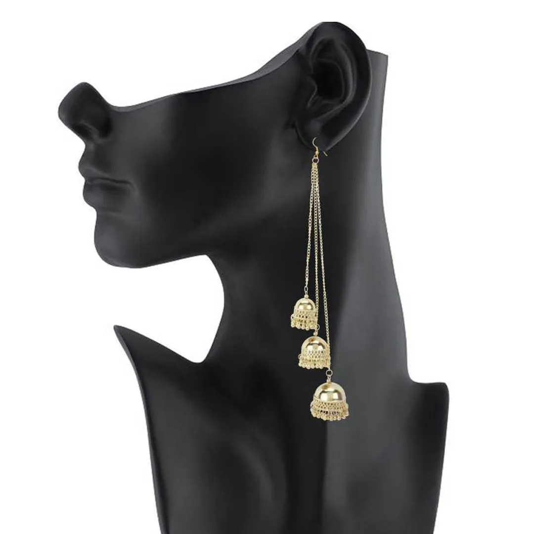 Combo of 4 Oxidized Silver Mirror Jhumki