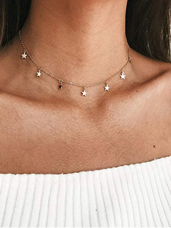 Combo Of Mini Star Pendant With Earring Set