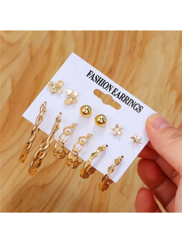 Combo Of Mini Star Pendant With Earring Set