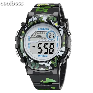 COOLBOSS Brand Electronic Sport Student Children Watch Kids Watches Boys Girls Clock Child LED Digital Wristwatch for Boy Girl