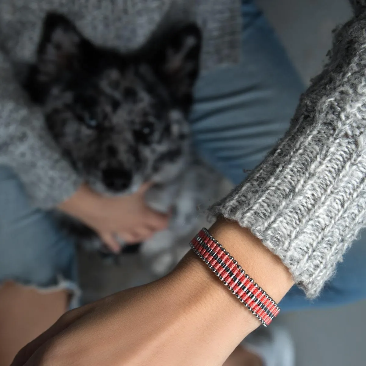 Coral | Silver | Amici Bracelet