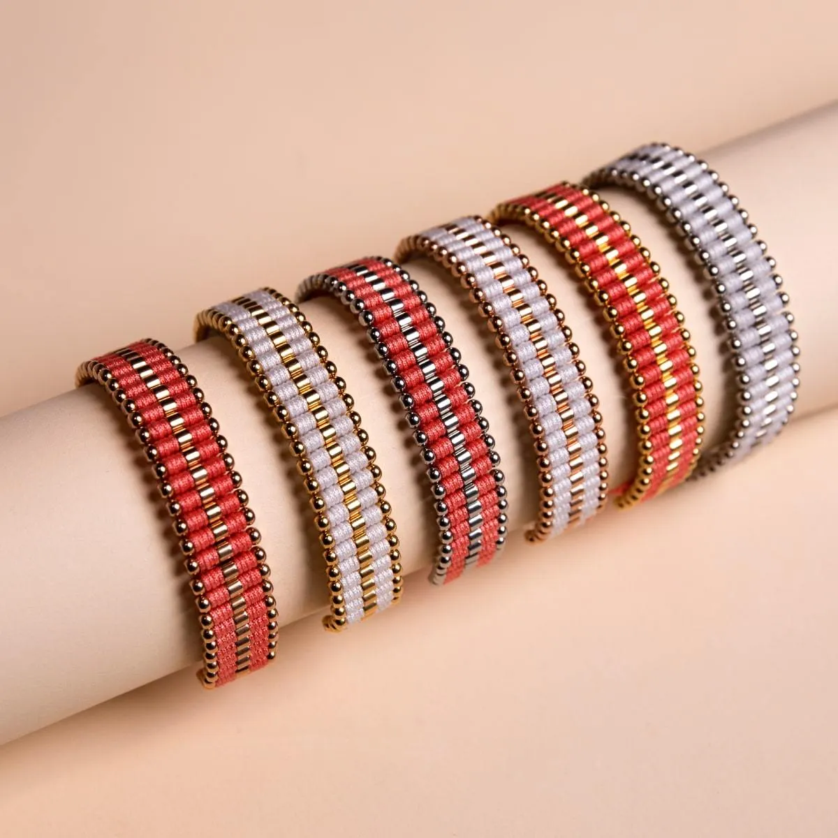 Coral | Silver | Amici Bracelet