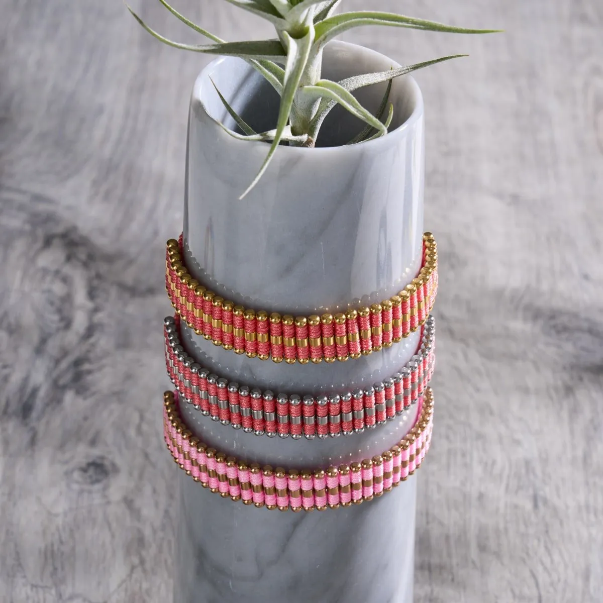 Coral | Silver | Amici Bracelet