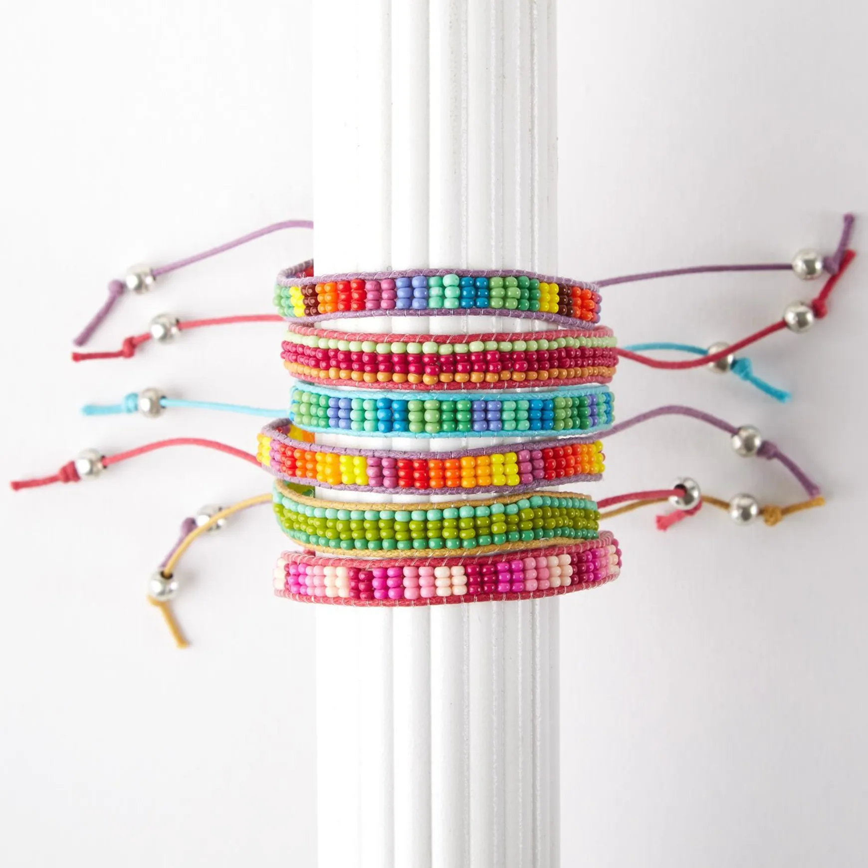 Cupcakes & Cartwheels Color Bar Beaded Adjustable Bracelet