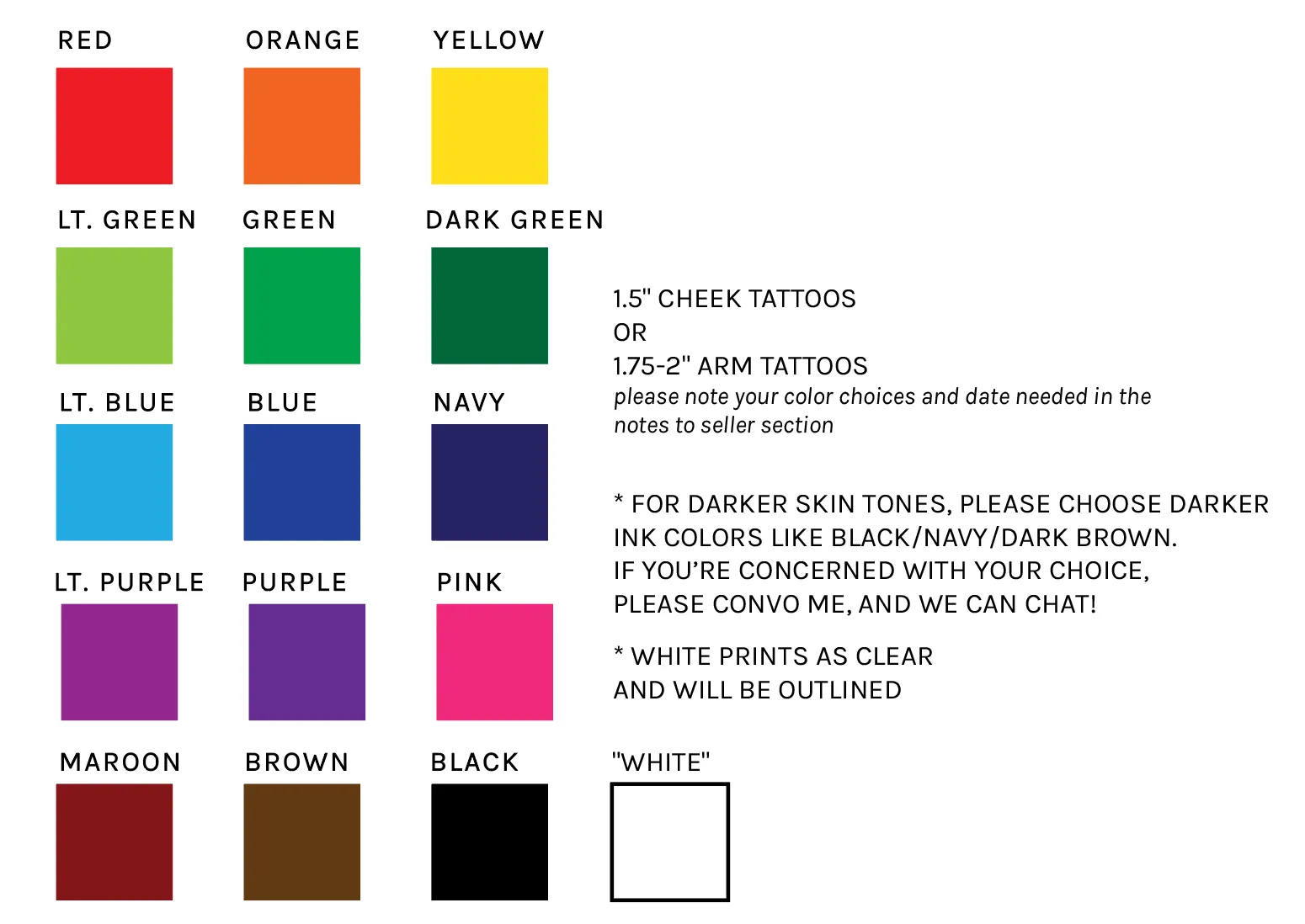 CUSTOM CHEER | FACE TATTOOS