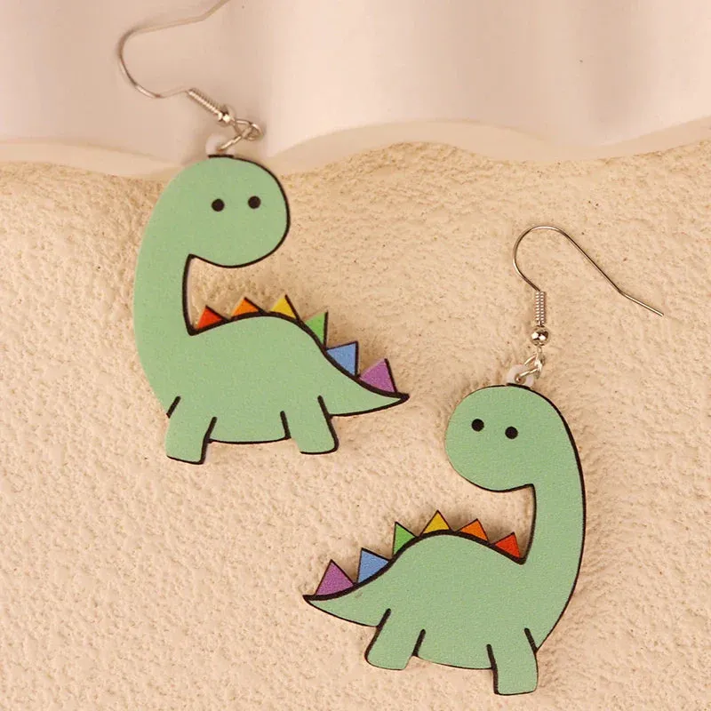 Cute Cat Design Dangle Earrings Acrylic Jewelry Adorable Gift For Women Girls Daily Casual Frog Bee Pig Hamster