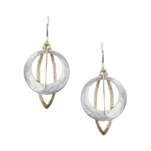 Cutout Discs with Leaf Rings Earring