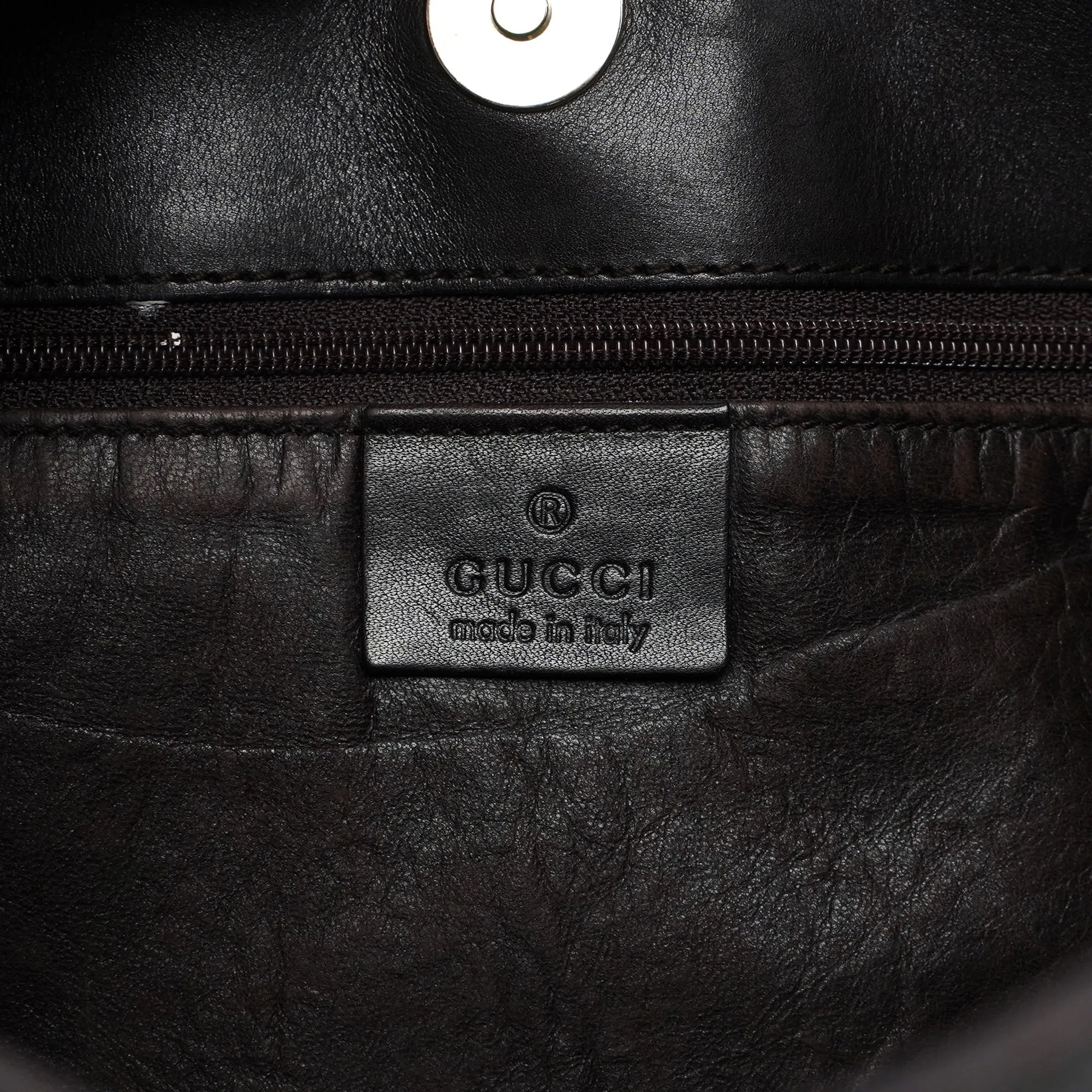 Dark Brown Calfskin Hobo Shoulder Bag