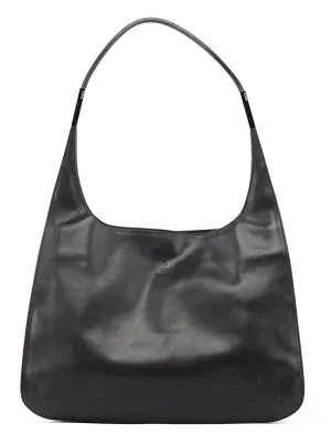 Dark Brown Calfskin Hobo Shoulder Bag