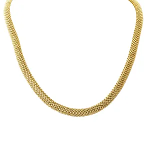 Deja Vu 18ct Rose Gold Hollow Mesh Necklace