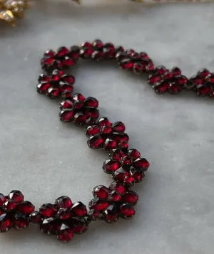 Delightful Bohemian Garnet Daisy Chain Bracelet   Delightful Bohemian Garnet Star in Low Grade Silver