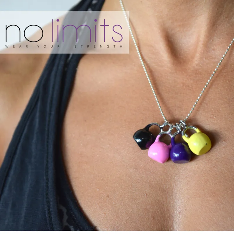 Determined | Short chain kettlebell necklace
