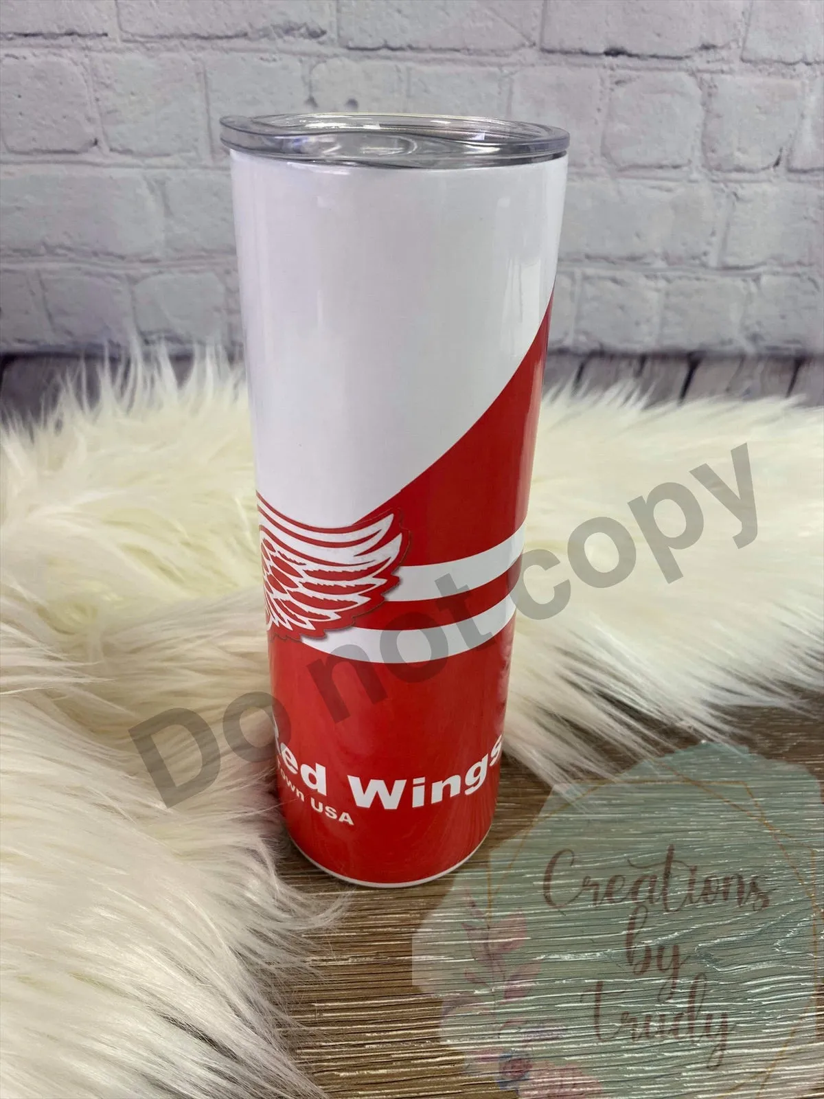 Detroit red wings- 20oz stainless steel sublimated Tumbler