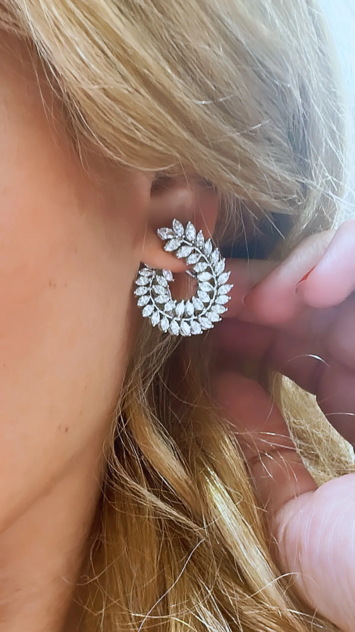 Diamond Marquise-cut Statement Earrings 3.66ct tw