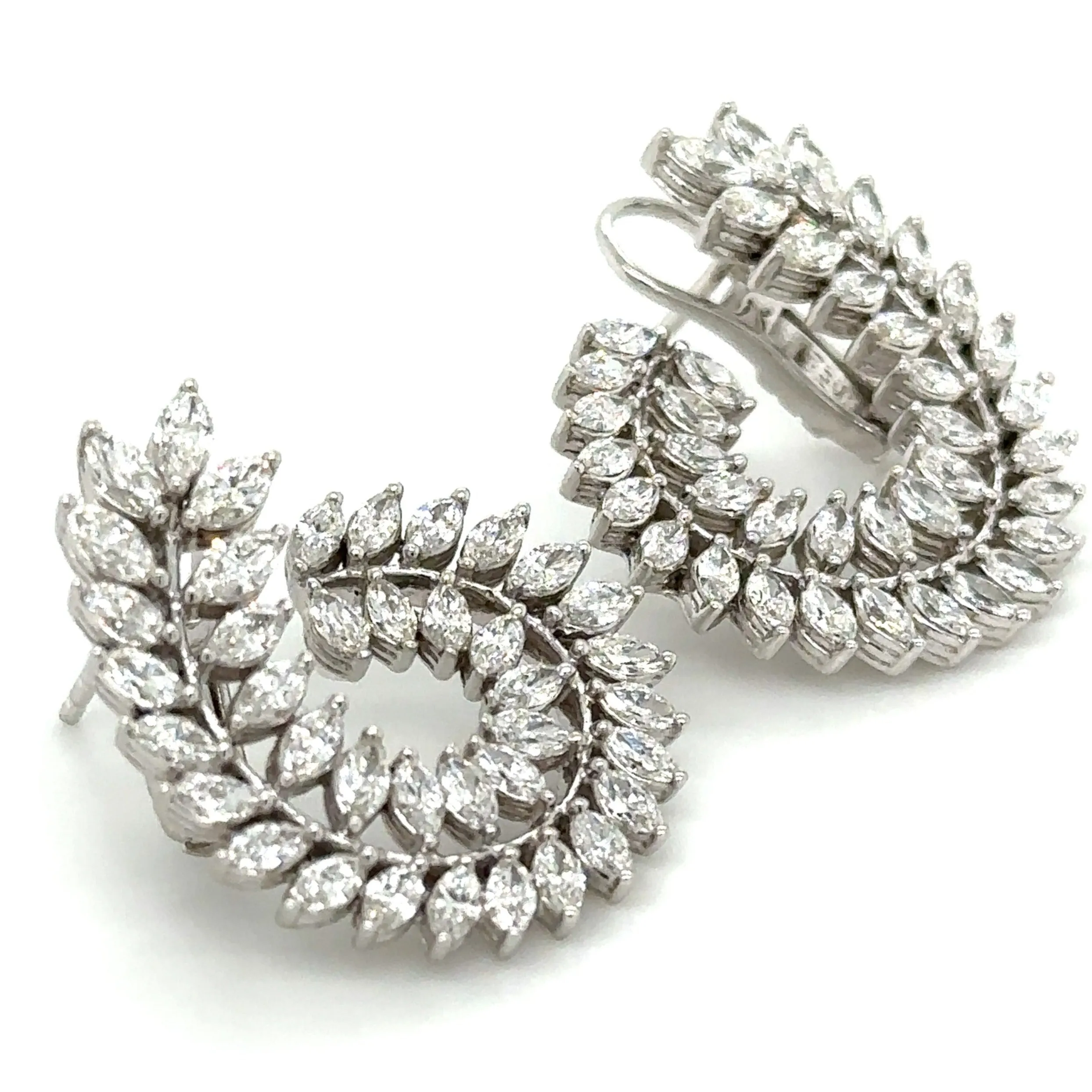 Diamond Marquise-cut Statement Earrings 3.66ct tw