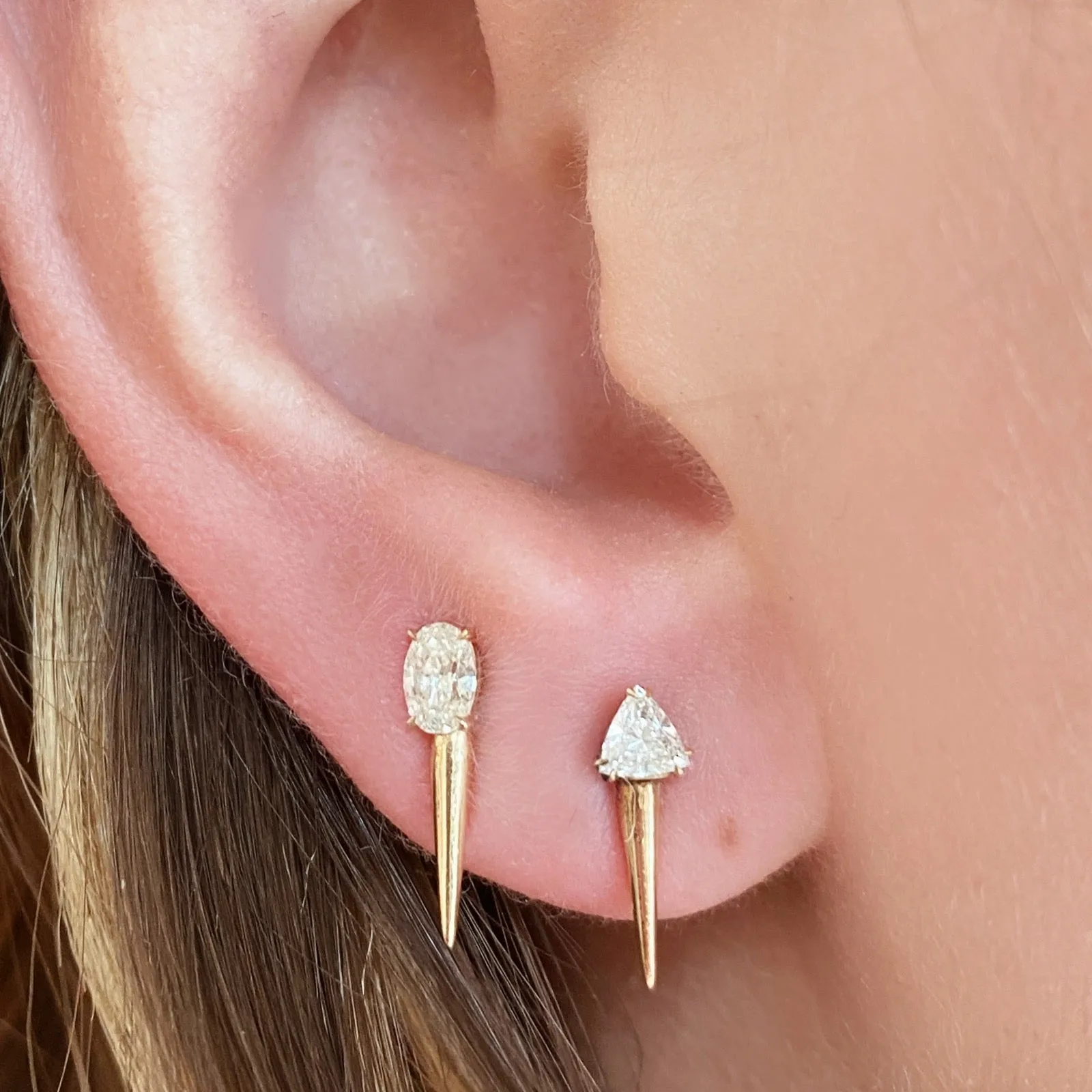 Diamond Spike Studs