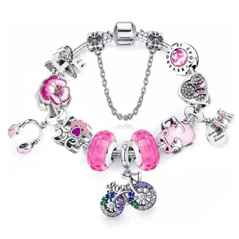 Diy Cartoon Beaded Charm Bracelet Bracelet Suitable Men Women Lovers Jewelry