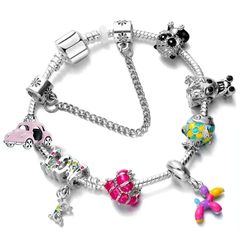 Diy Cartoon Beaded Charm Bracelet Bracelet Suitable Men Women Lovers Jewelry