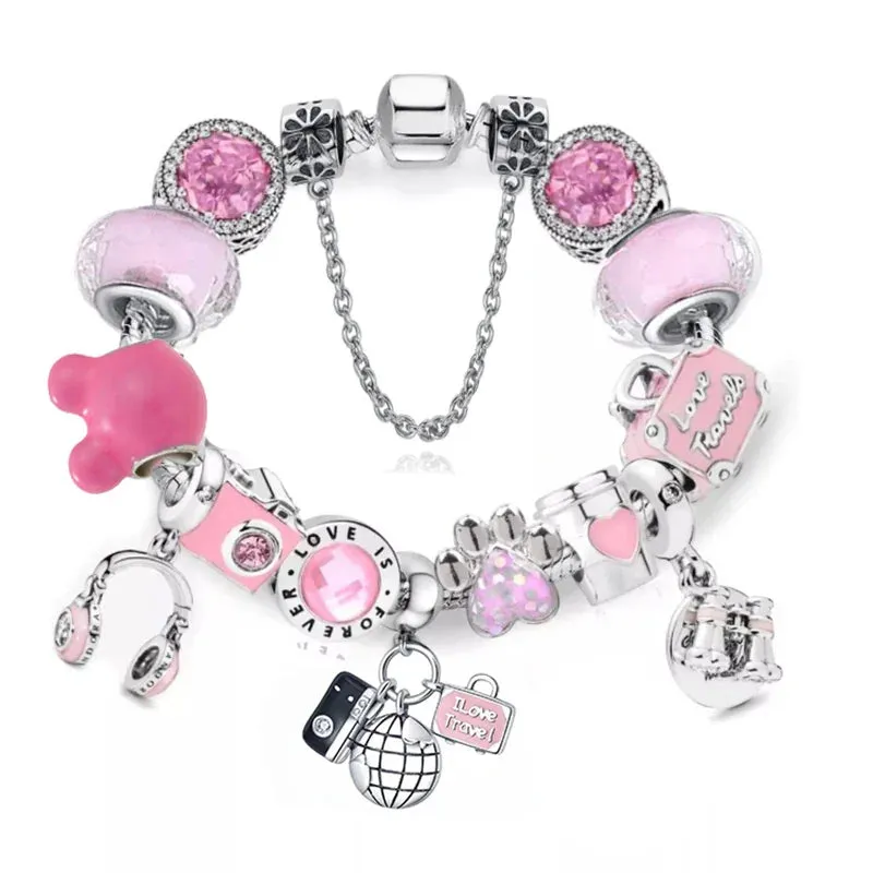 Diy Cartoon Beaded Charm Bracelet Bracelet Suitable Men Women Lovers Jewelry