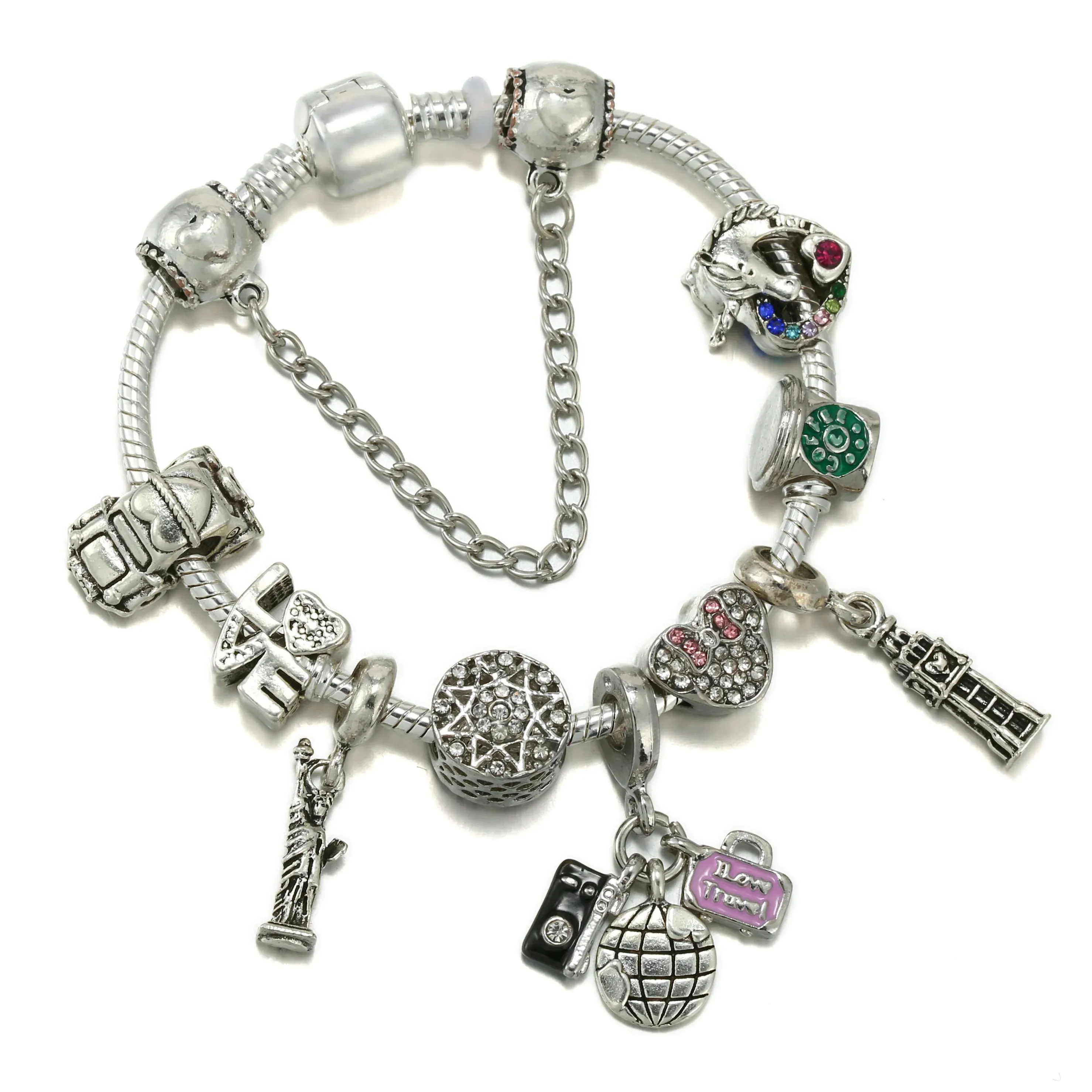 Diy Cartoon Beaded Charm Bracelet Bracelet Suitable Men Women Lovers Jewelry