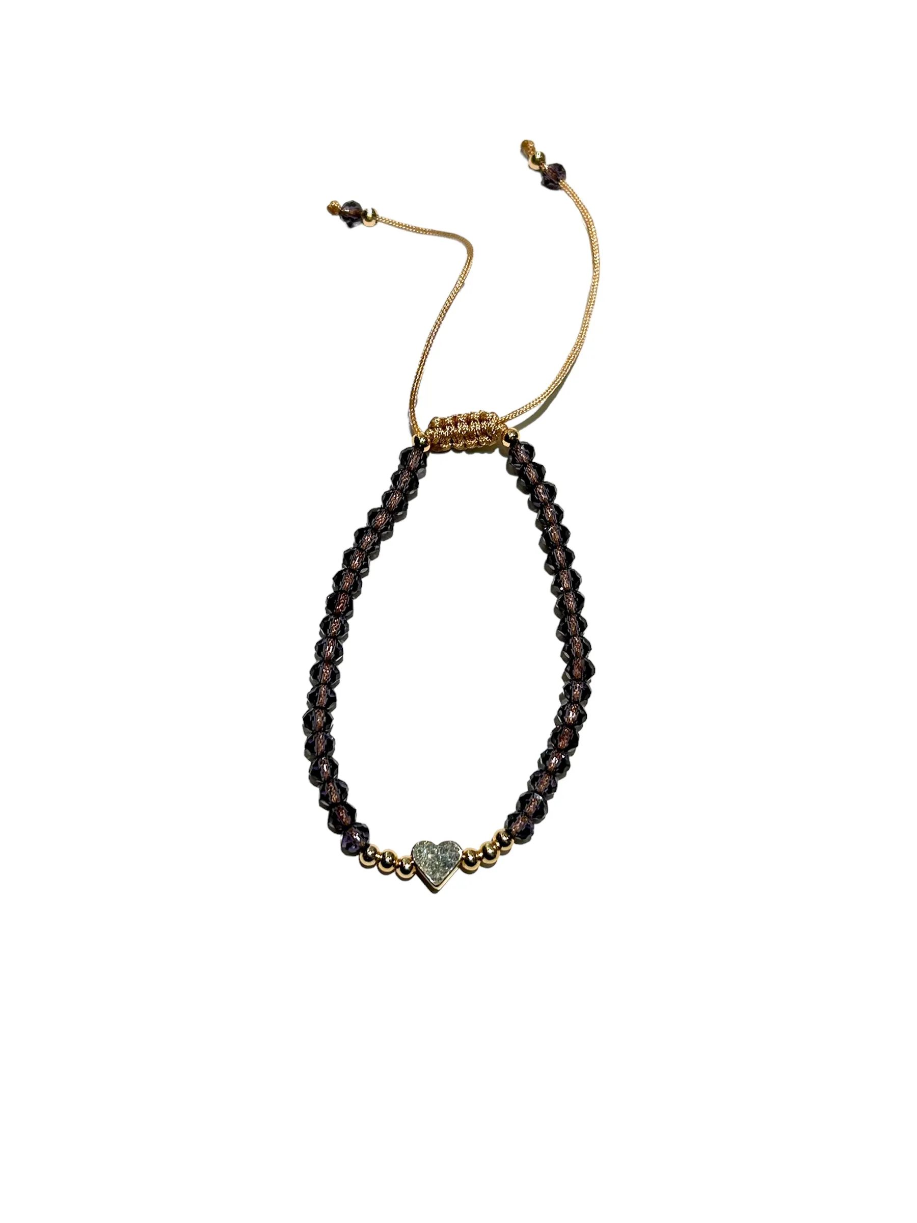 E-HC DESIGNS- Full Crystal Heart Adjustable Bracelets