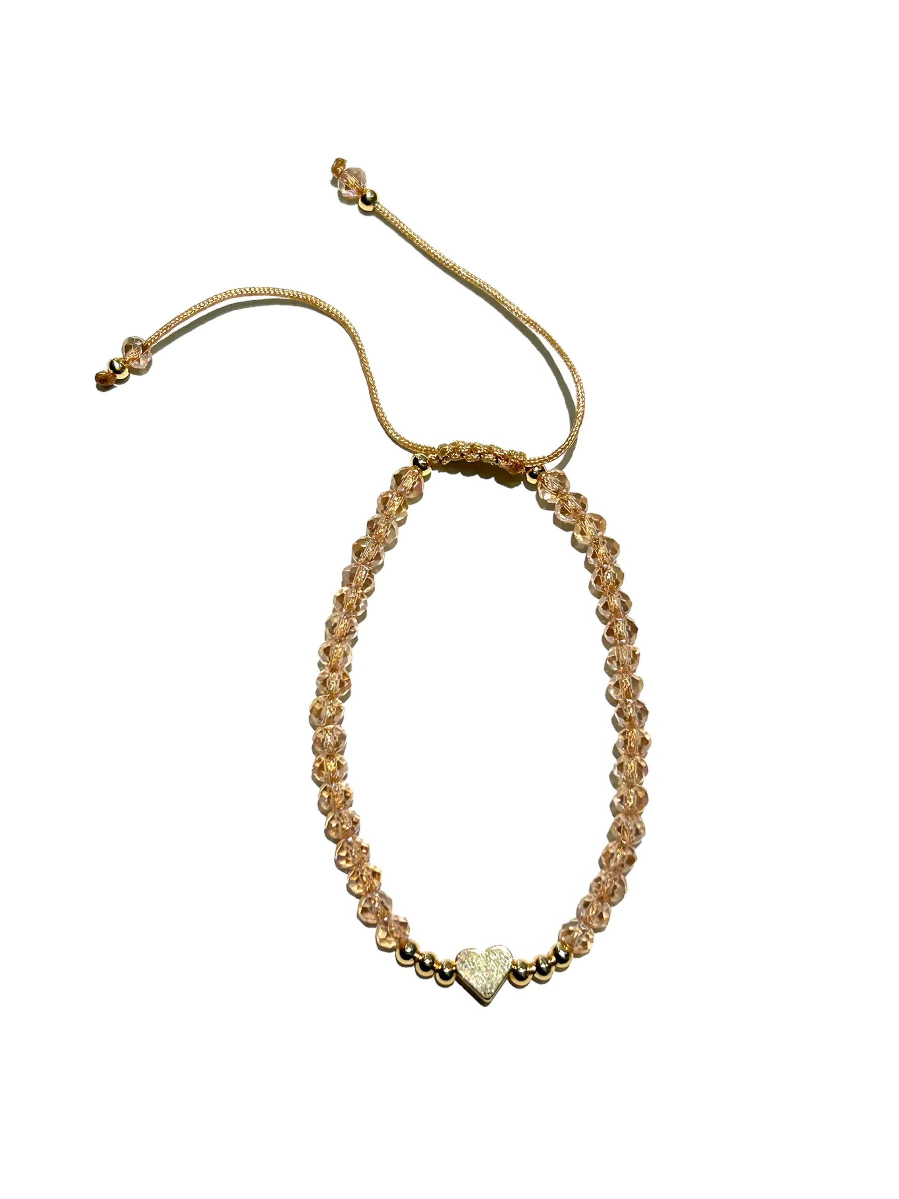 E-HC DESIGNS- Full Crystal Heart Adjustable Bracelets