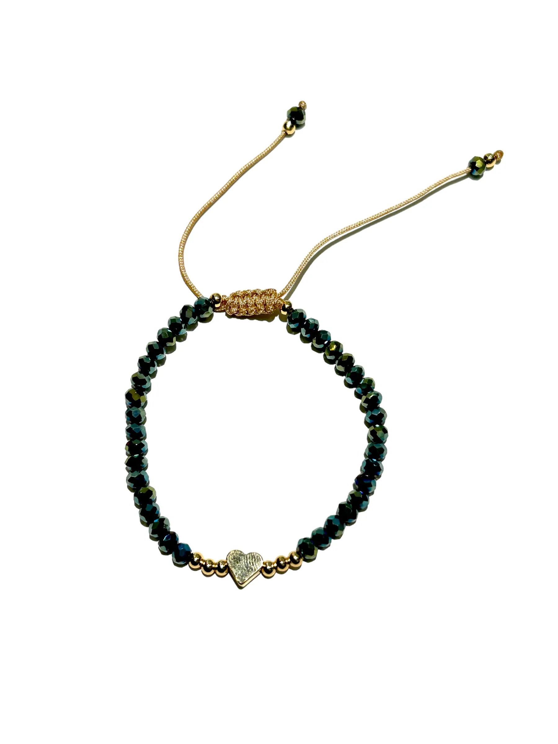 E-HC DESIGNS- Full Crystal Heart Adjustable Bracelets