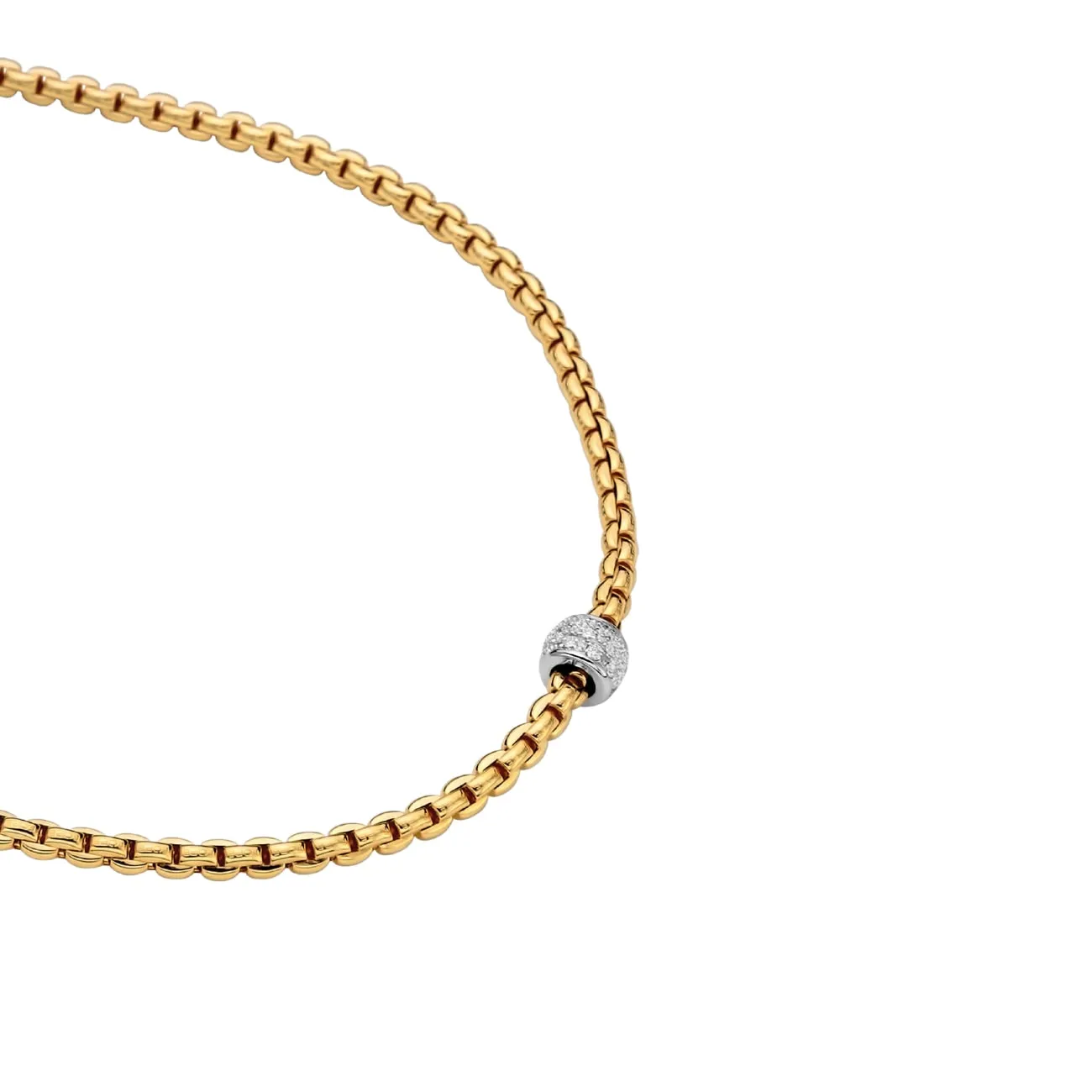 Eka 18K Yellow & White Gold Pavè Diamond Necklace