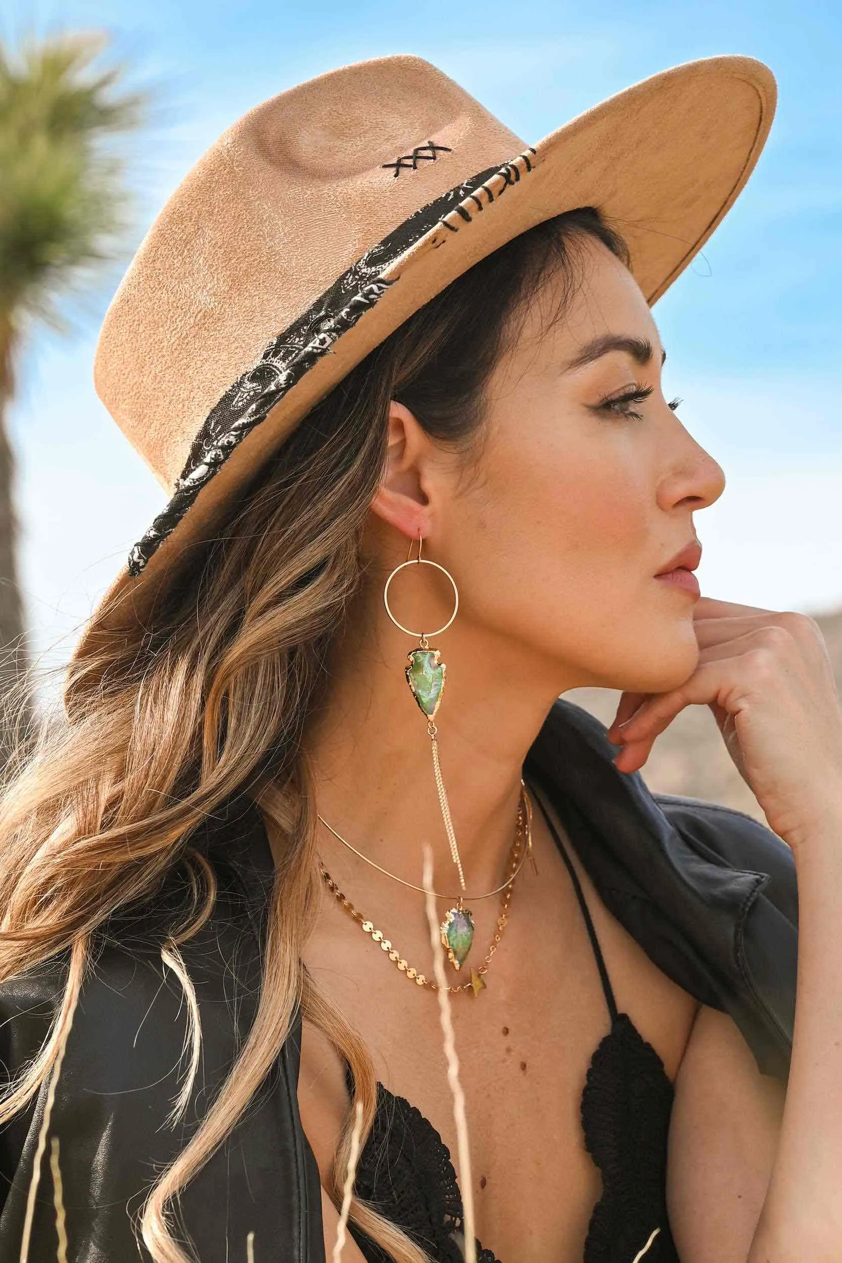 Electric Woman Green Aura Quartz Earrings