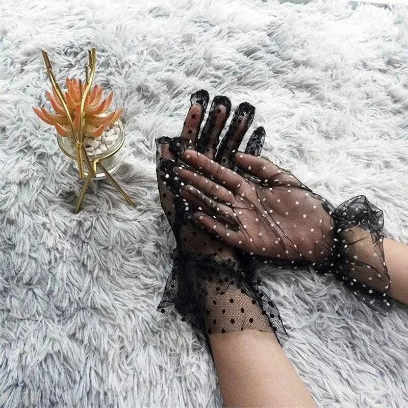 Elegant Black 1 Pair Women Summer Flexible Gloves Stretchy One Size Gloves Excellent For Any Occasion