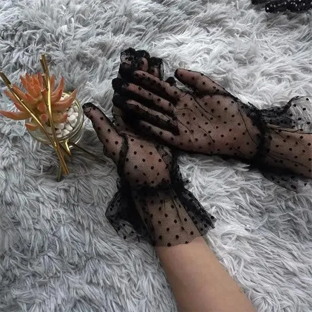 Elegant Black 1 Pair Women Summer Flexible Gloves Stretchy One Size Gloves Excellent For Any Occasion