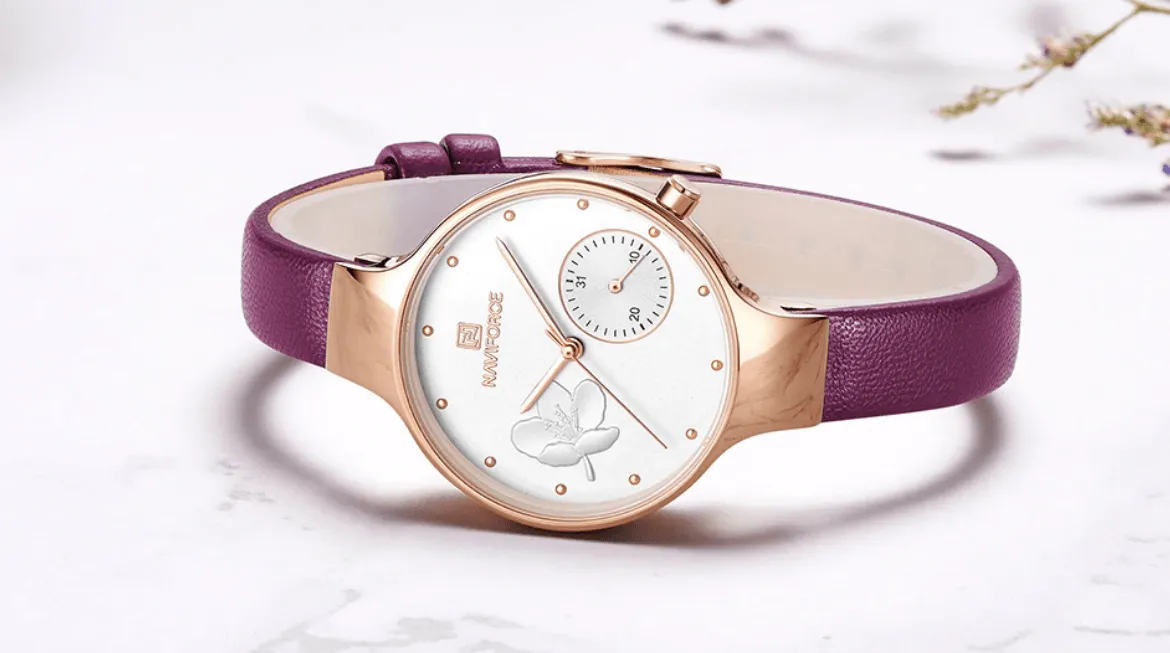 Elegant Women's Analog Quartz Watch With Leather Belt Waterproof Wristwatch Excellent Design Perfect Gift