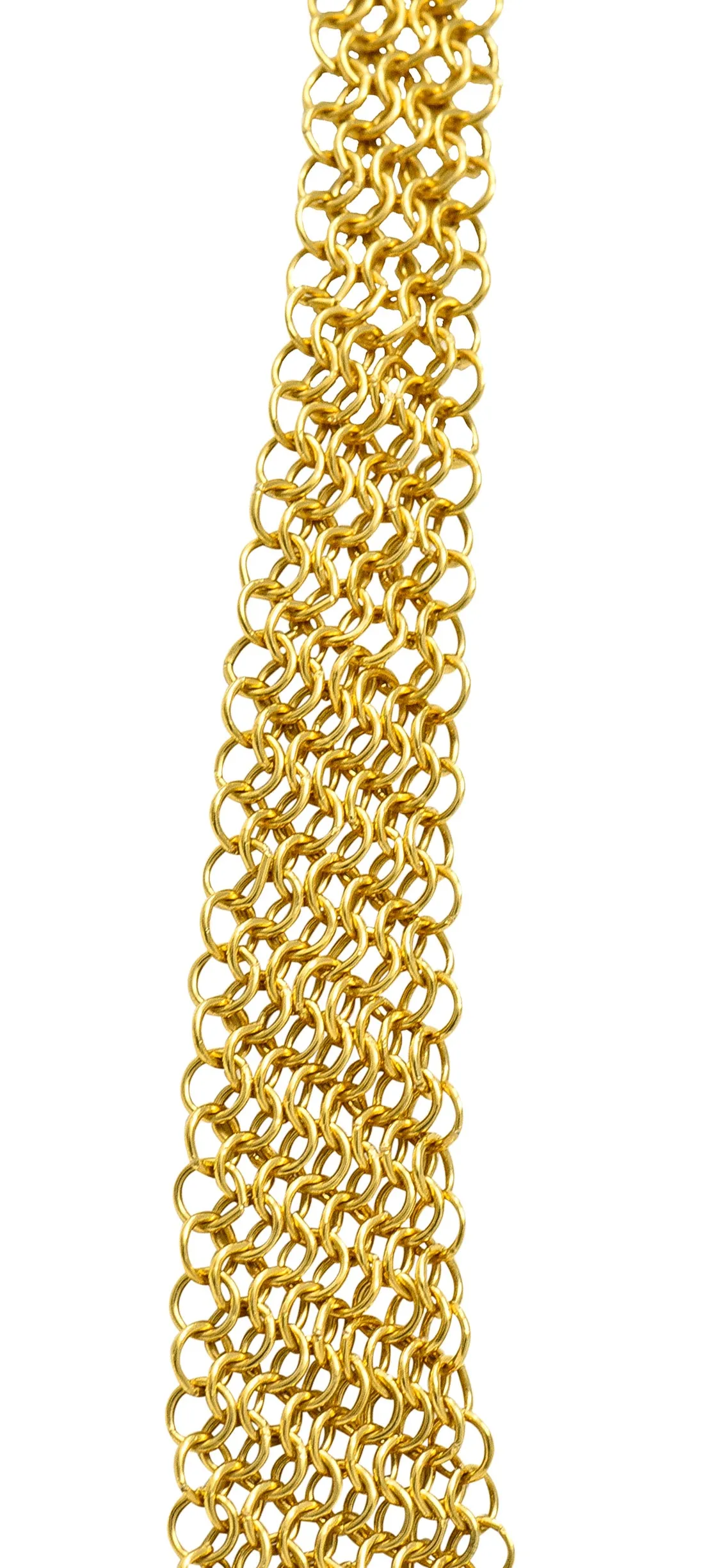 Elsa Peretti Tiffany & Co. 18 Karat Gold Mesh Scarf Chain Necklace