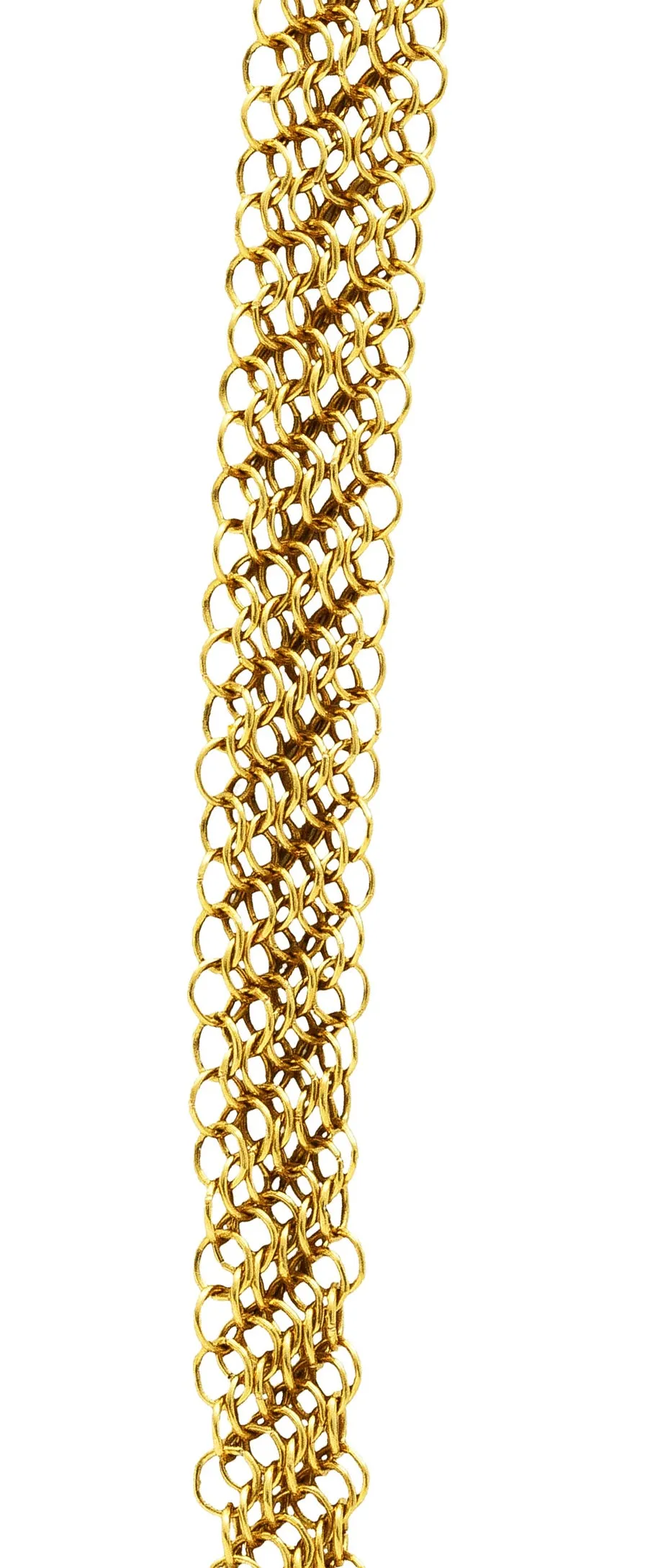 Elsa Peretti Tiffany & Co. 18 Karat Yellow Gold Mesh Eternity Necklace